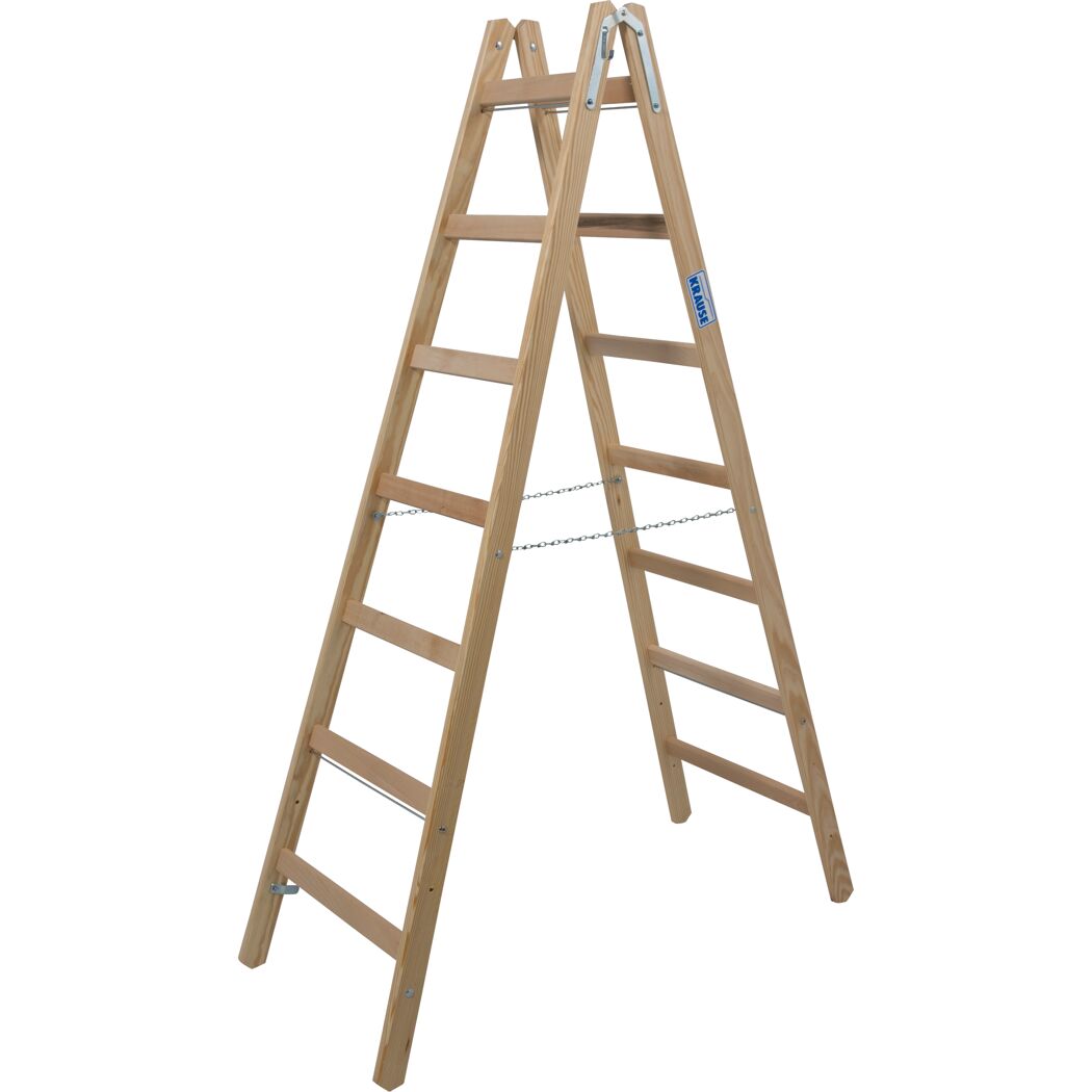 Sprossenstehleiter 'Stabilo' Holz 2 x 7 Stufen