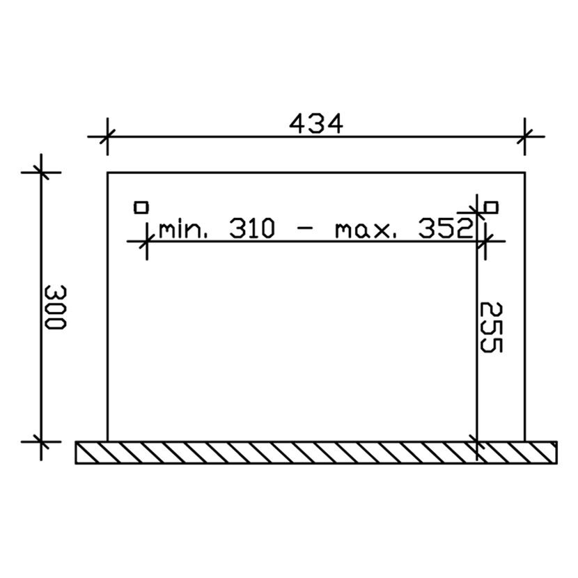 Technische Zeichnung TD Ravenna 434 x 300 Douglasie