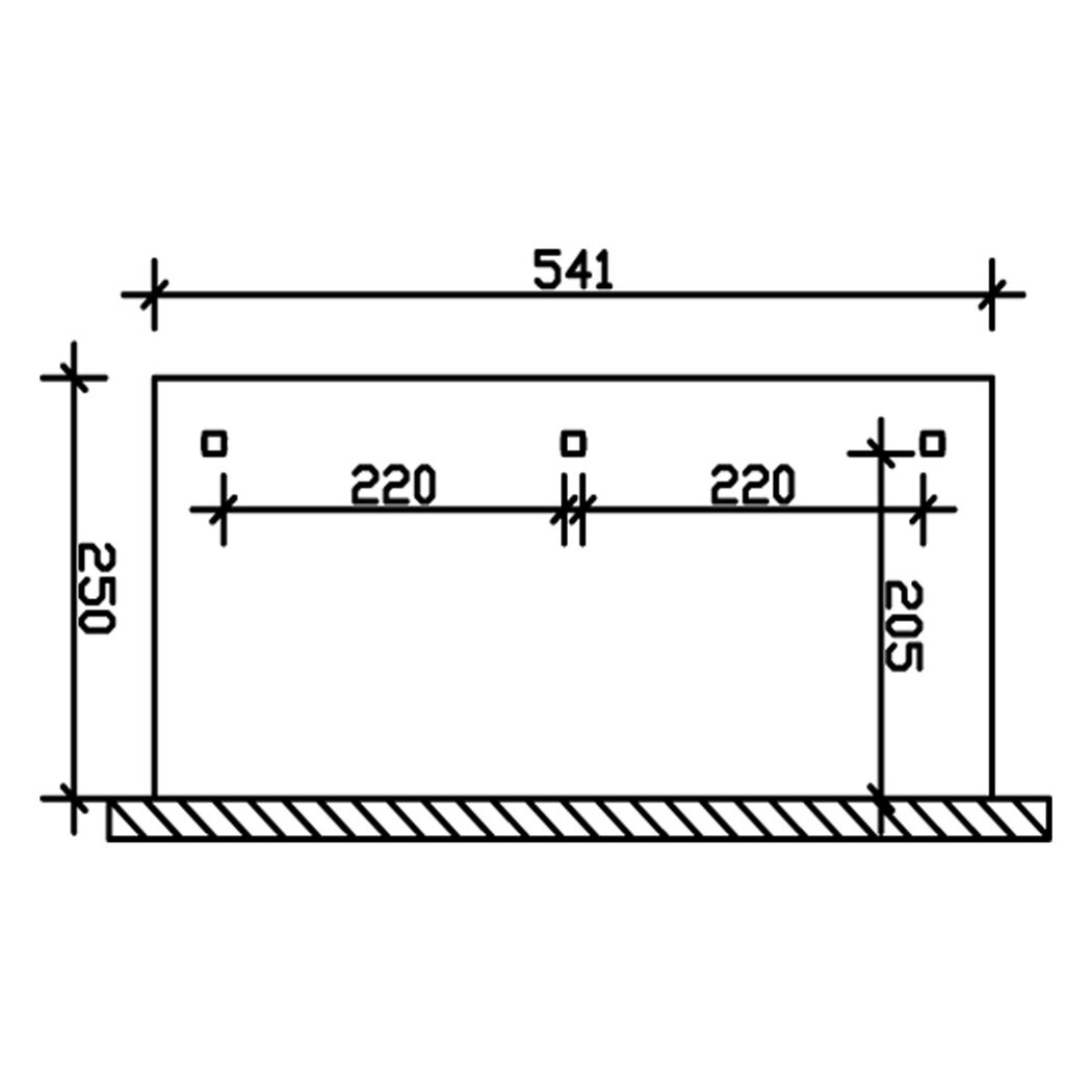 Technische Zeichnung: TD Rimini 541x250 cm