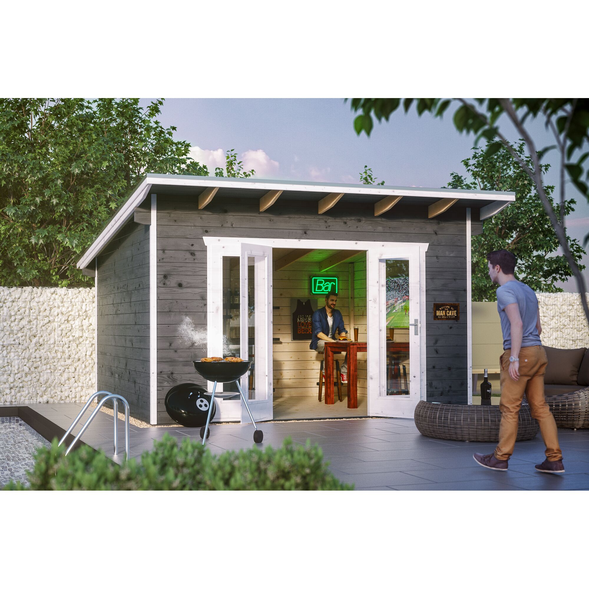 Gartenhaus mit Bar und Grill