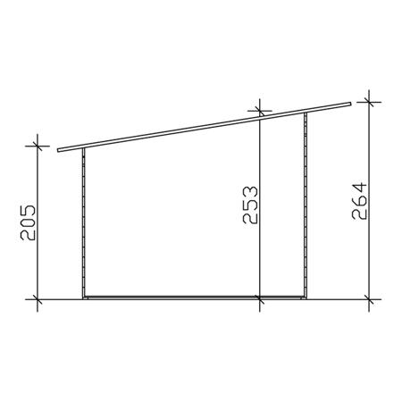 5. Bild von Gartenhaus 'Ostende 2' 400 x 300 cm schiefergrau