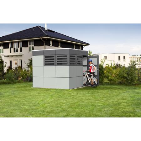 13. Bild von Gartenhaus 'Sydney 3' 253 x 253 cm schiefergrau/telegrau