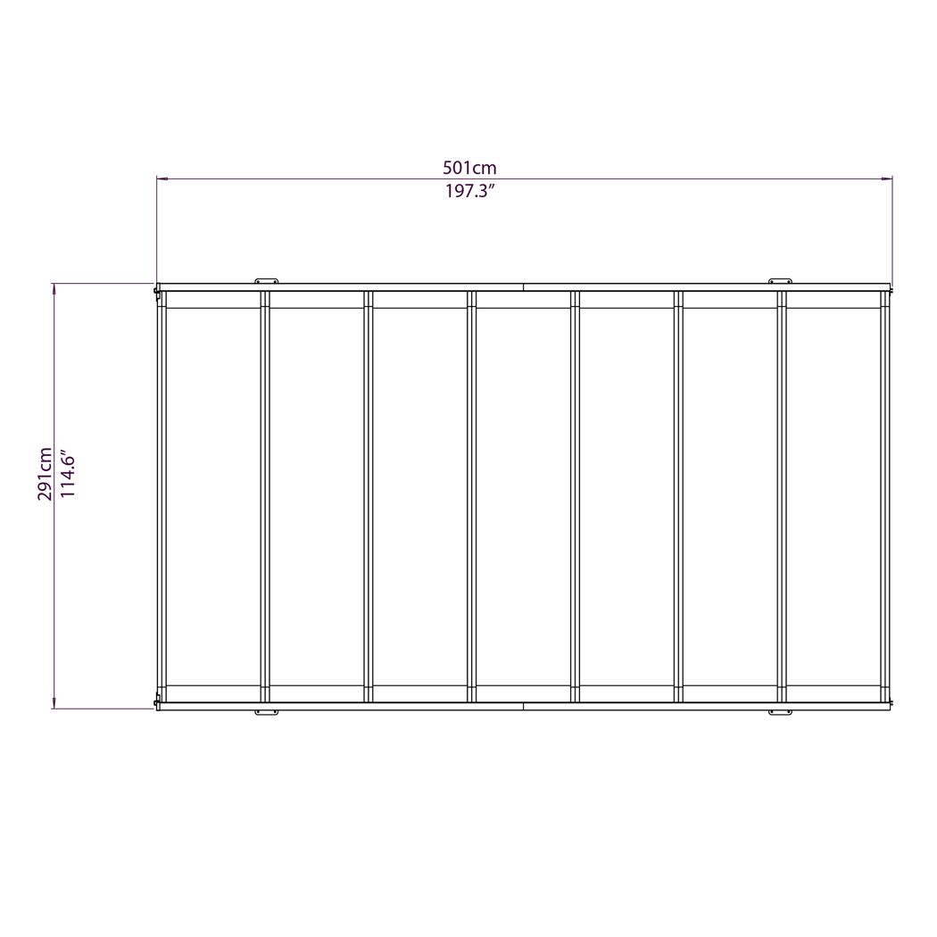 Carport 'Vitoria 5000' anthrazit 291 x 501 x 239 cm