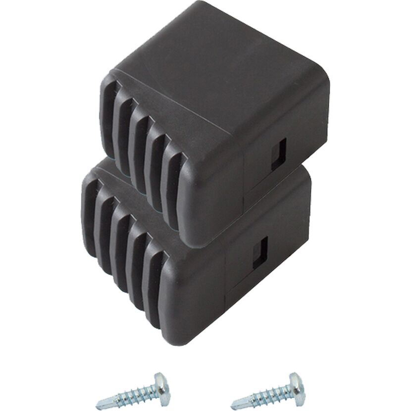 Fußkappen für Tritt- und Stufenleitern schwarz 33 x 20 mm 2 Stück