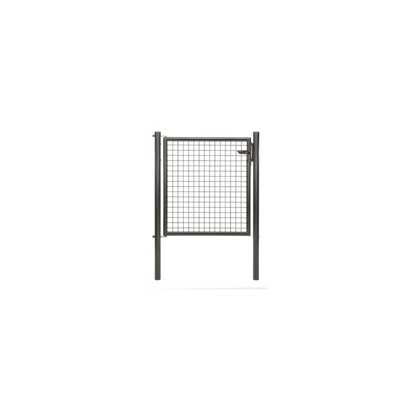 Einzeltor 'Wellengitter' mit Pfosten 100 x 100 cm anthrazit