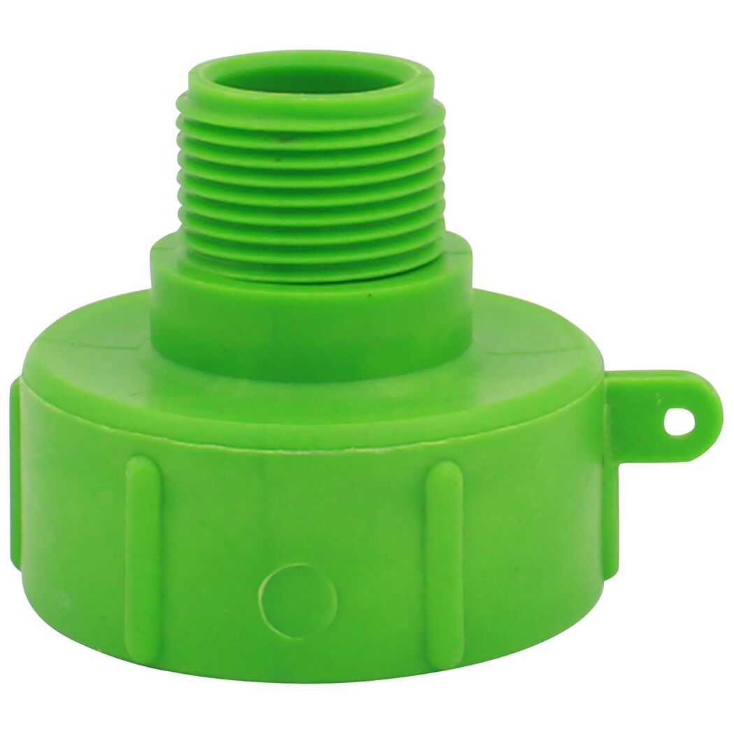 Grüner IBC Adapter 2" Grobgewinde auf 1" Feingewinde