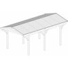 Skizze eines Einzelcarports mit Satteldach
