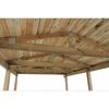 Die Unterseite eines Carport-Dachs aus Holz.