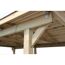 Holzbalken des Carports von unten