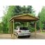 Auto steht unter Carport