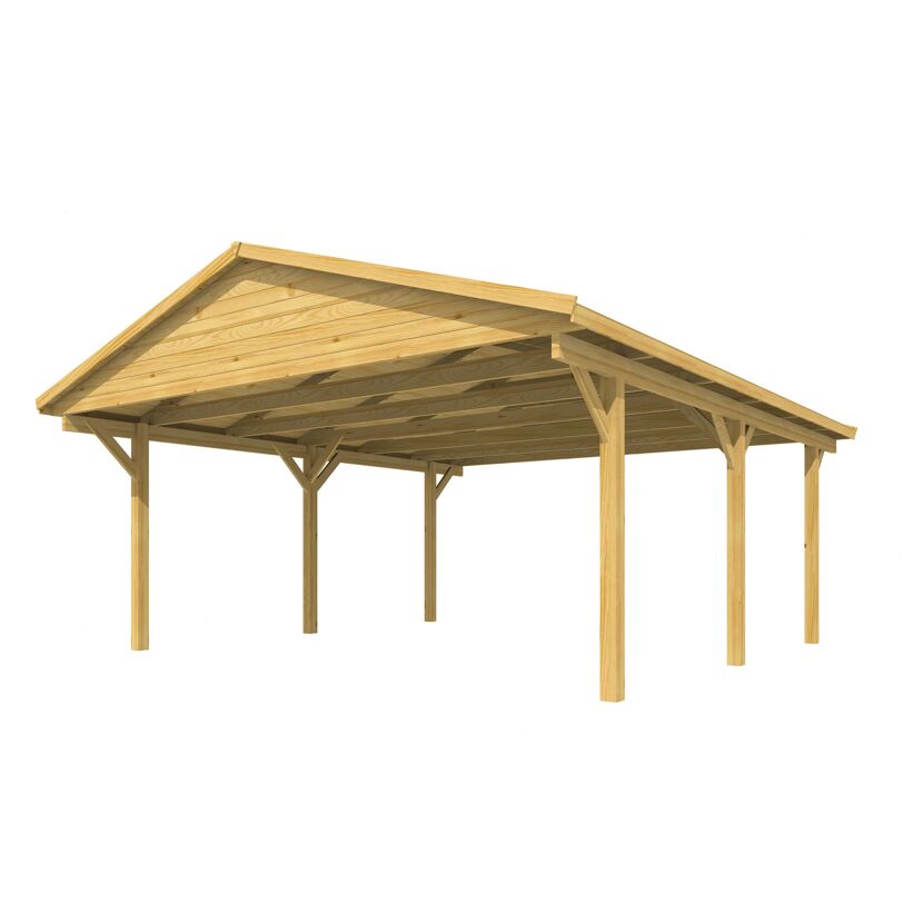 Doppelcarport aus Holz