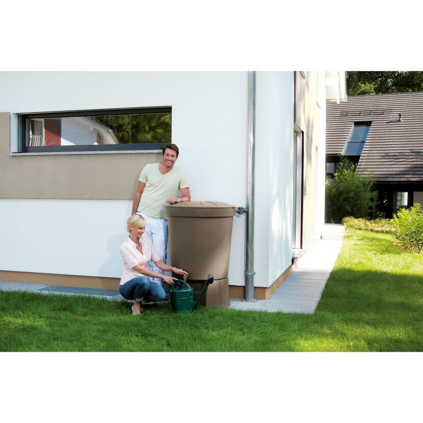 Regentonne 'Siena' taupe rund 300 l