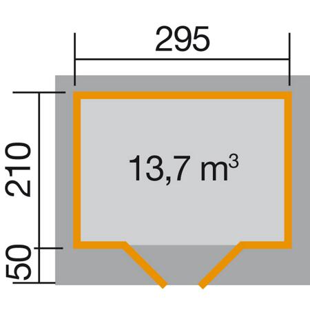 3. Bild von Gartenhaus '126+' naturfarben, 295 x 211 cm
