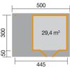 Abmessungen des Weka Gartenhauses Komf Des h 126 s 126 A u Gr
