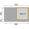 Abmessungen des Designhaus 126Plus Gr. 2B natur