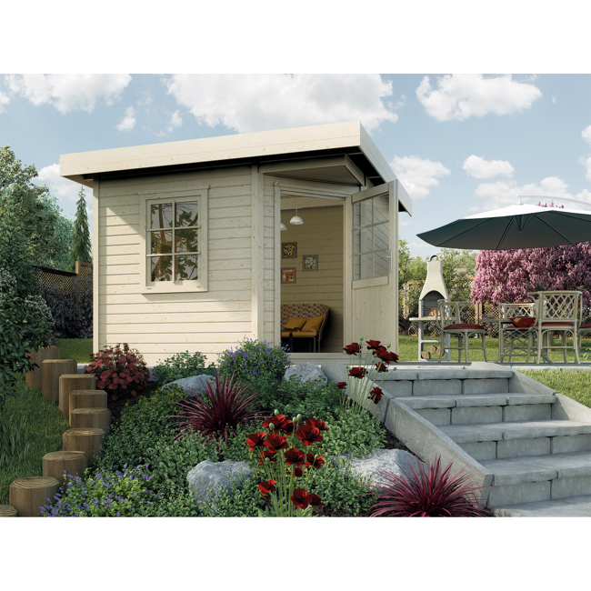 Bild von Gartenhaus '213+' 238 x 238 cm, naturfarben
