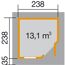 Abmessungen des weka Design213 u G1 natur