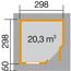 Abmessungen des weka Design213 u G2 natur