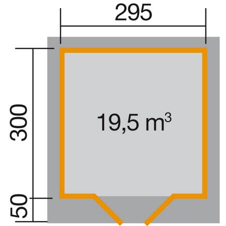 3. Bild von Gartenhaus '126+' anthrazit, 295 x 301 cm