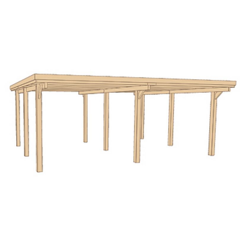Doppelcarport aus Holz