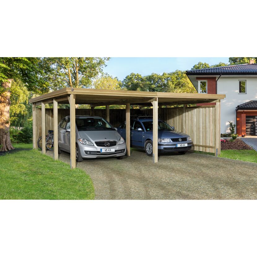 Doppelcarport '618' inkl. Stahldach 603 x 612 cm