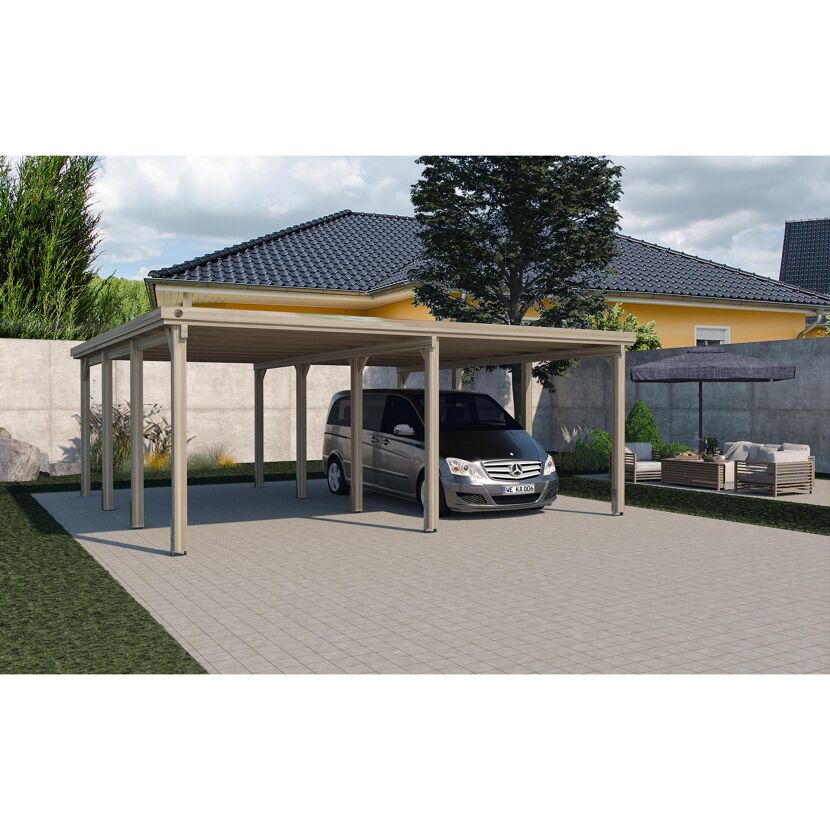 Doppelcarport '618' inkl. Stahldach 603 x 612 cm