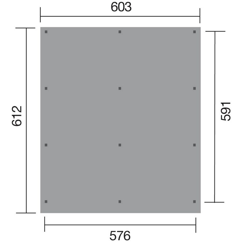 Doppelcarport '618' inkl. Stahldach 603 x 612 cm