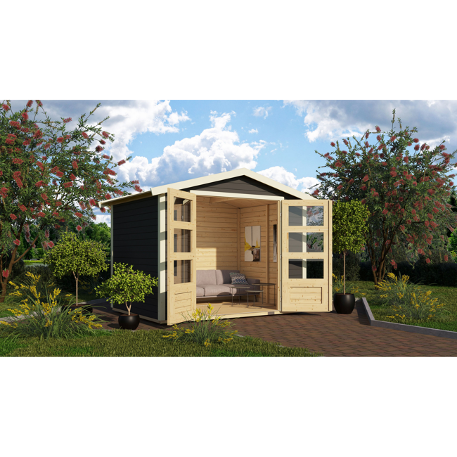 Bild von Gartenhaus 'Schierke 3' terragrau 246 x 186 x 209 cm