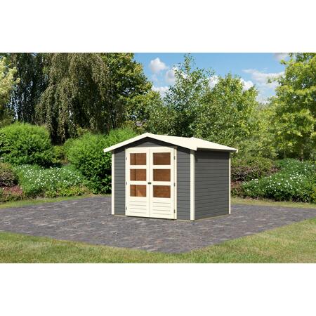 3. Bild von Gartenhaus 'Schierke 3' terragrau 246 x 186 x 209 cm