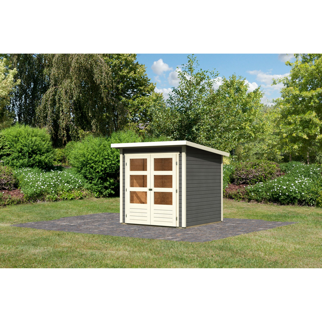 Bild von Gartenhaus 'Schönfeld 2' terragrau 186 x 186 x 197 cm