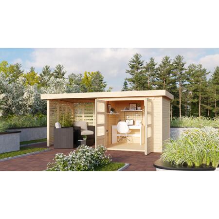 2. Bild von Gartenhaus 'Dornhan 3' Set 4 naturfarben 466 x 217 x 211 cm