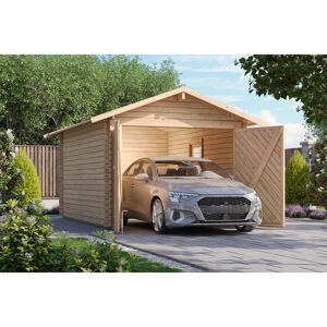 Garage 'BB' Satteldach naturfarben 297 x 447 x 270 cm