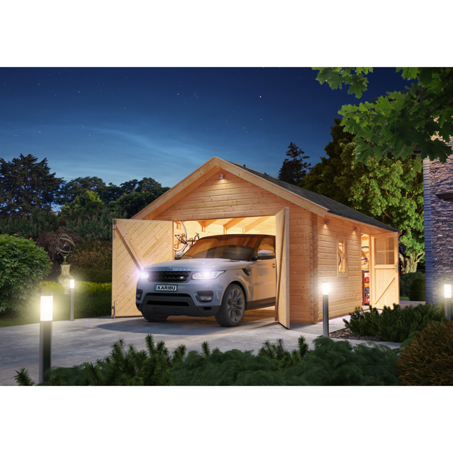 Bild von Garage 'BB' Satteldach naturfarben 387 x 537 x 309 cm
