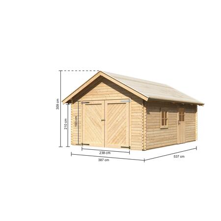 4. Bild von Garage 'BB' Satteldach naturfarben 387 x 537 x 309 cm