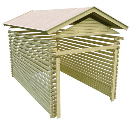 6. Bild von Garage 'BB' Satteldach naturfarben 387 x 537 x 309 cm