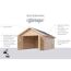 Garage 'BB' Satteldach naturfarben 387 x 537 x 309 cm