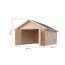Garage 'BB' Satteldach naturfarben 387 x 537 x 309 cm