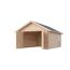 Garage 'BB' Satteldach naturfarben 387 x 537 x 309 cm