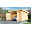 Garage 'BB' Flachdach naturfarben 387 x 537 x 255 cm