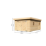 Garage 'BB' Flachdach naturfarben 387 x 537 x 255 cm