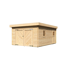 Garage 'BB' Flachdach naturfarben 387 x 537 x 255 cm