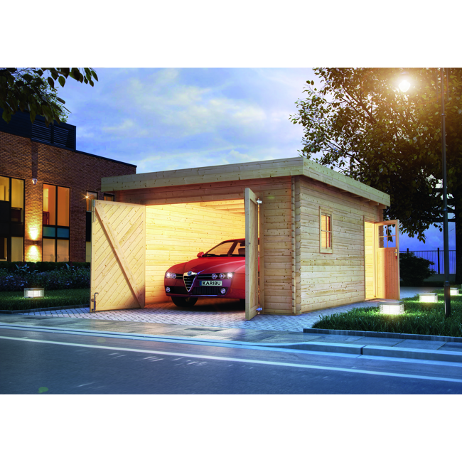 Bild von Garage 'BB' Flachdach 387 x 537 x 253 cm naturfarben