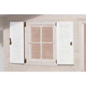Fensterladen 2-seitig 69 x 79 cm weiß