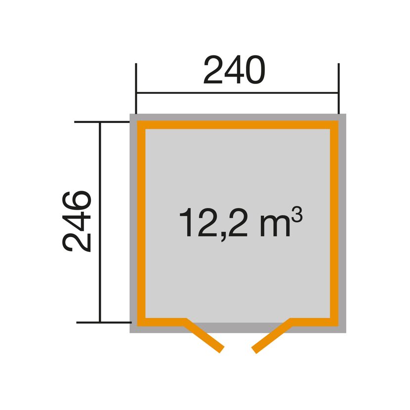 Schwedenhaus, Gr. 3, anthrazit