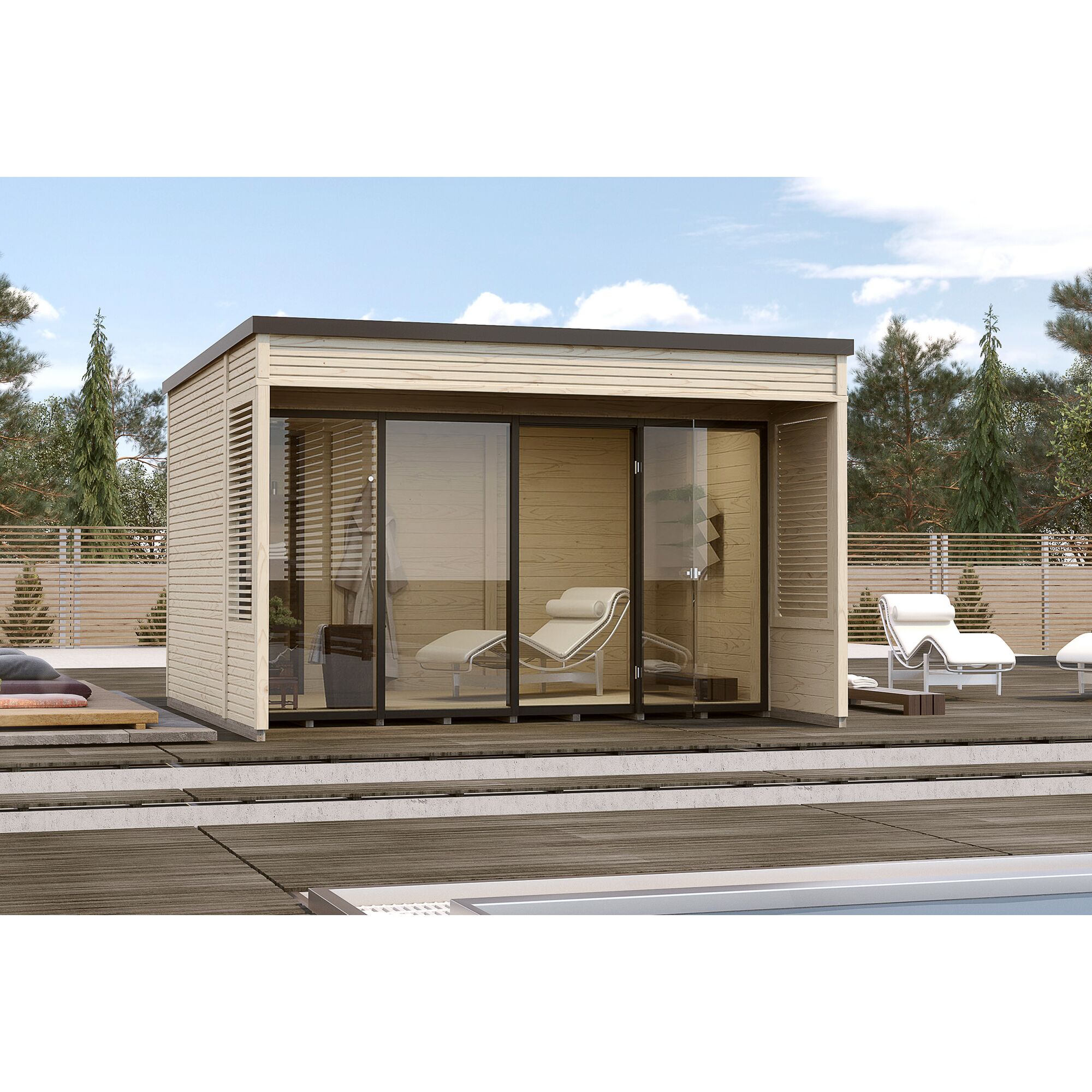 Gartenhaus Cubili s 2.0 mit Liege