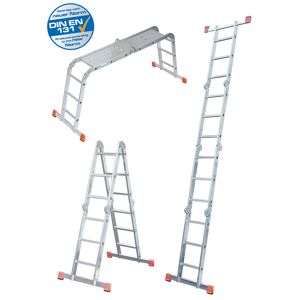 Mehrzweckleiter 'Monto' 4 x 3 Sprossen, 4,40 m, inkl. Plattform-Set