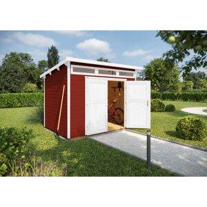 Gartenhaus Massivholz rot 295 x 239 cm