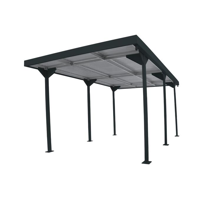 duramax carport palladium 286 5 x 232 8 x 543 1 cm anthrazitfarben