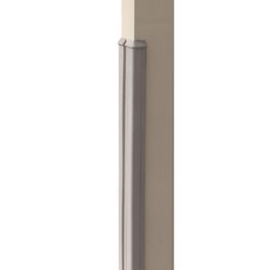 Carport Kantenstossschutz 'Bumper' Aluminium grau 170 x 6,5 x 2,5 cm