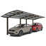 Doppelcarport 'Portoforte Typ 80 Tandem' Aluminium mattbraun 270 x 983 x 298 cm